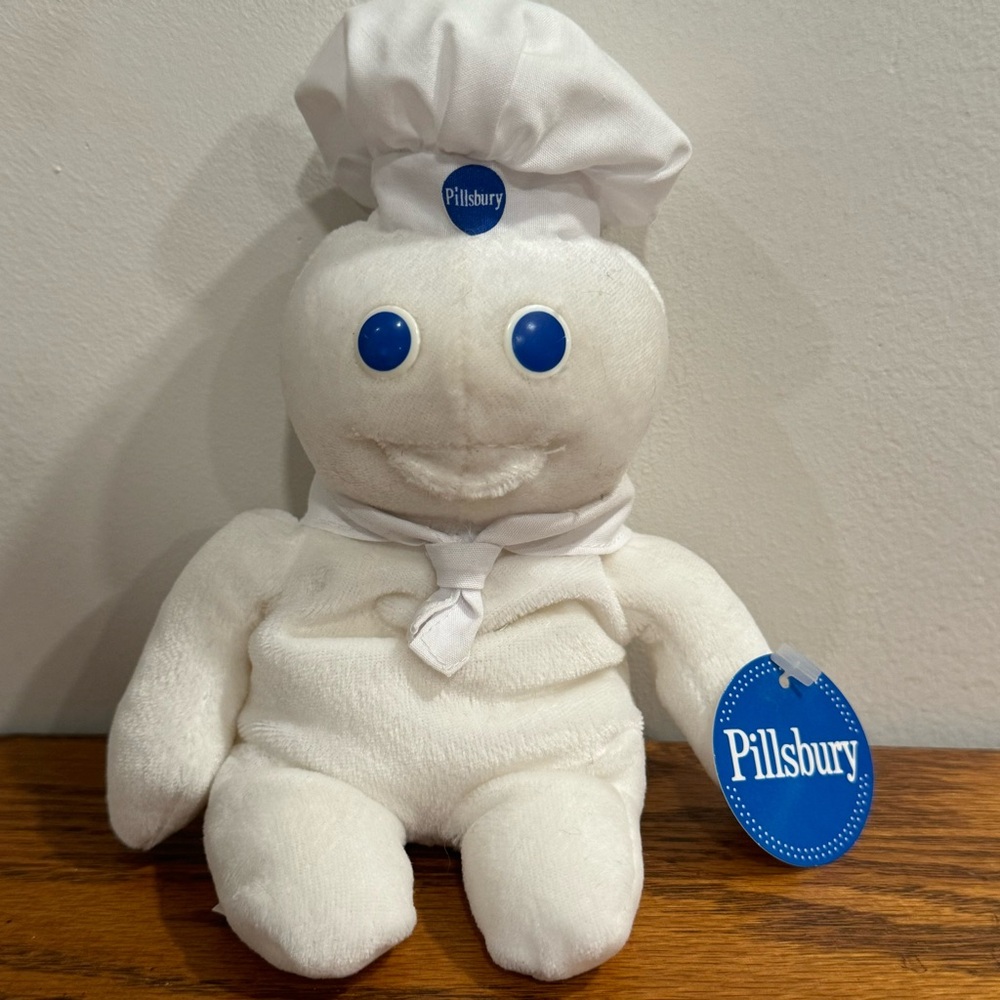 NWT Vintage 1997 Pillsbury Doughboy Plush Beanbag Doll White Kitchen Decor